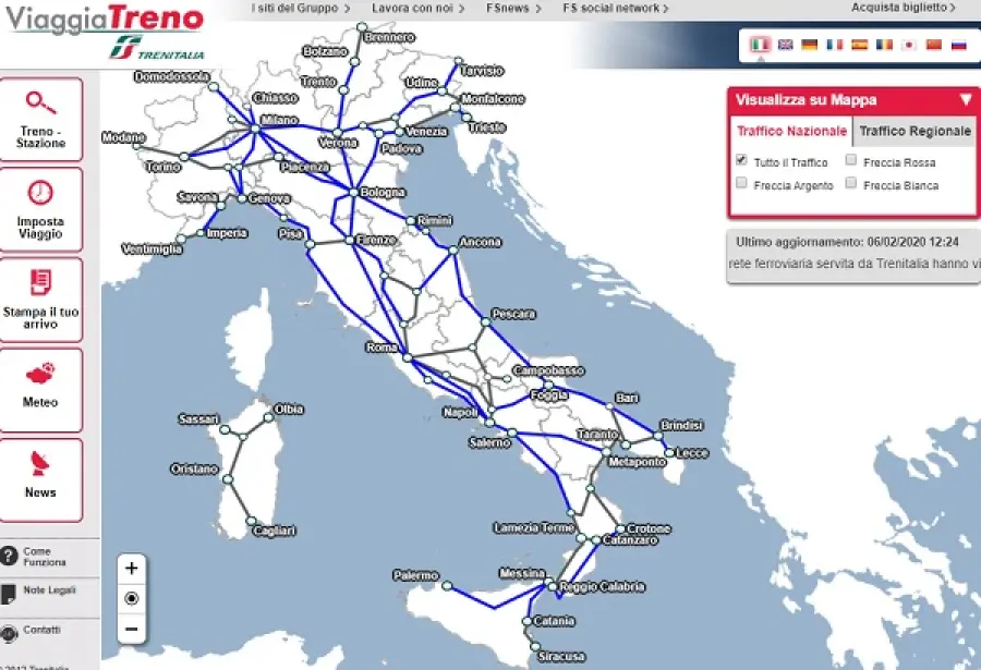 Viaggiatreno Trenitalia: informazioni orari e ritardi sull'applicazione