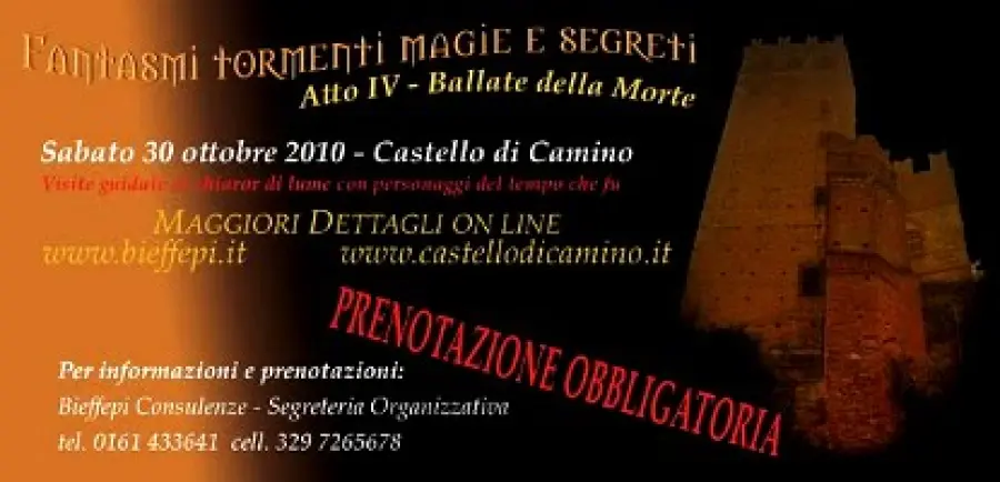 Festa di Halloween 2010 al Castello di Camino (Alessandria): il 30 Ottobre 2010 la festa di Halloween