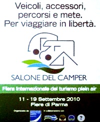 Salone del Camper 2010 alla Fiera di Parma 11-19 Settembre 2010: la fiera del turismo all' aria aperta