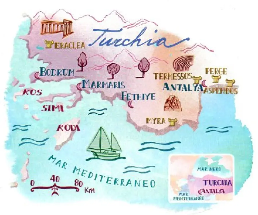 Riviera turca da Bodrum ad Antalya: siti archeologici e vita notturna. Vacanze Turchia