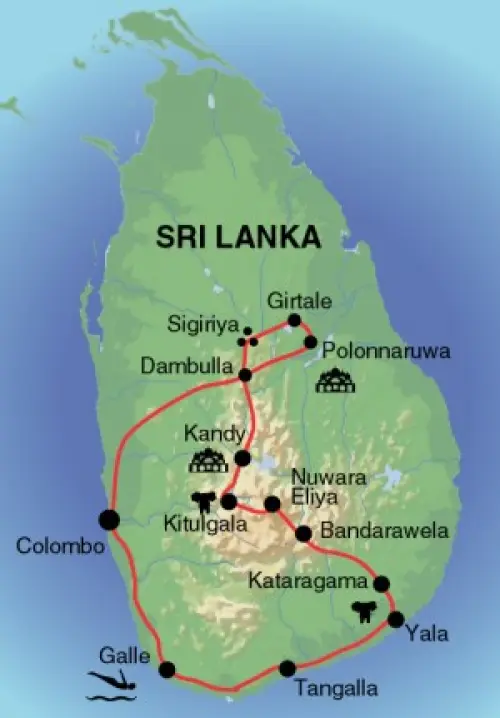 Itinerario di viaggio SriLanka: Colombo, Kandy, Dambulla, Polonnaruwa, Sigiriya, Anuradhapura