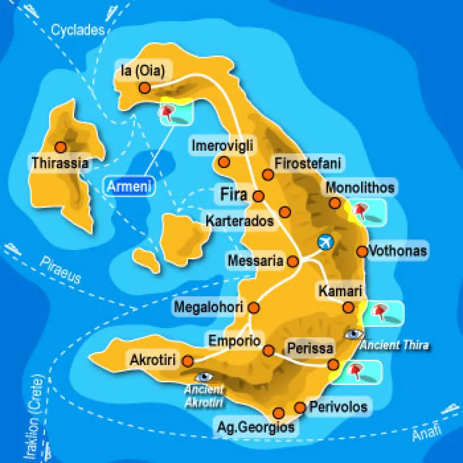 Santorini: ristoranti, locali, divertimento notturno e discoteche a Santorini. Vacanze isole Grecia